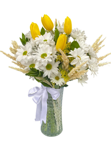 Sar� Laleler Beyaz Papatyalar